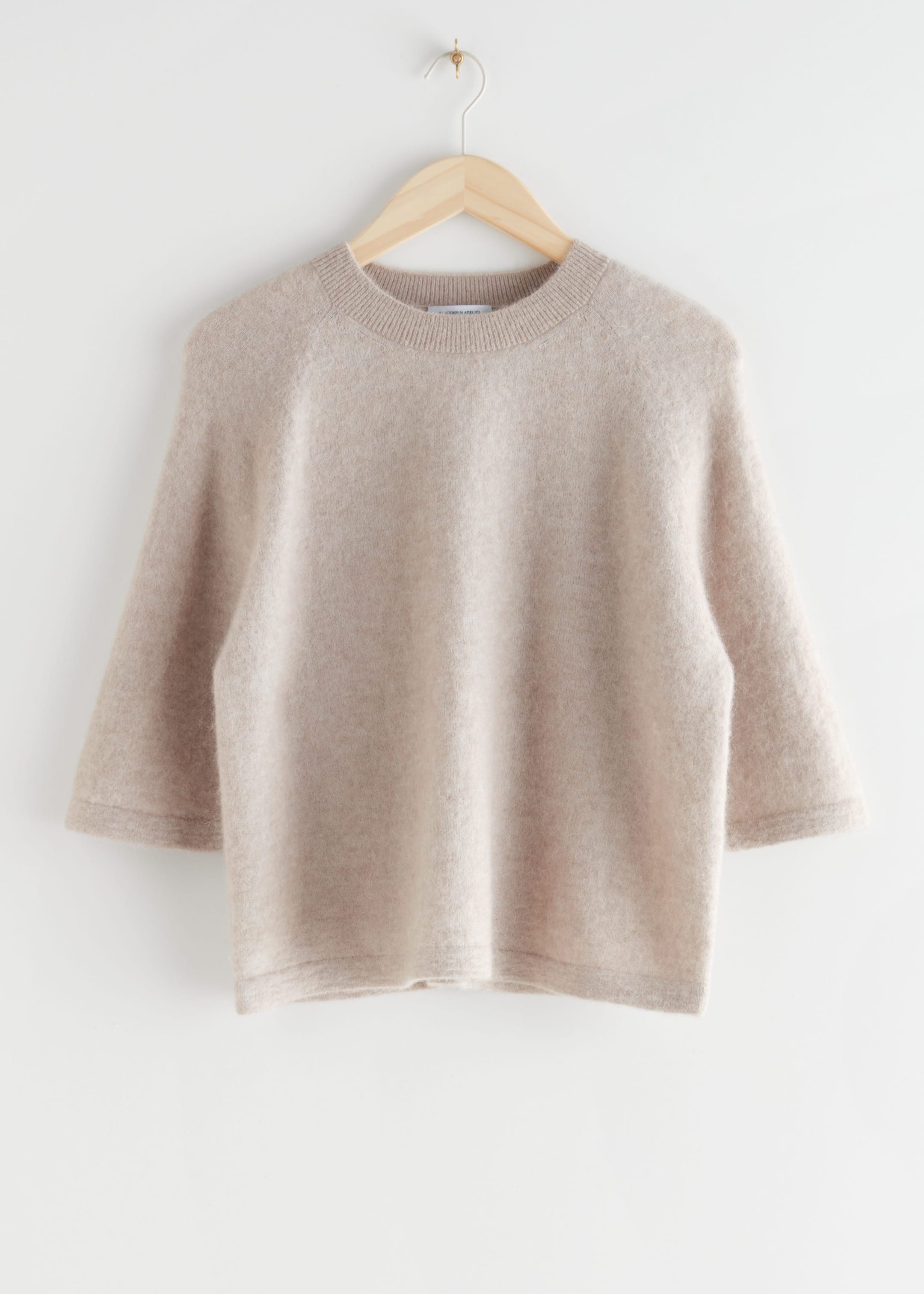 Boxy alpaca knit stone – TOTEME