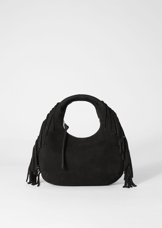 Small Fringed Suede Bag