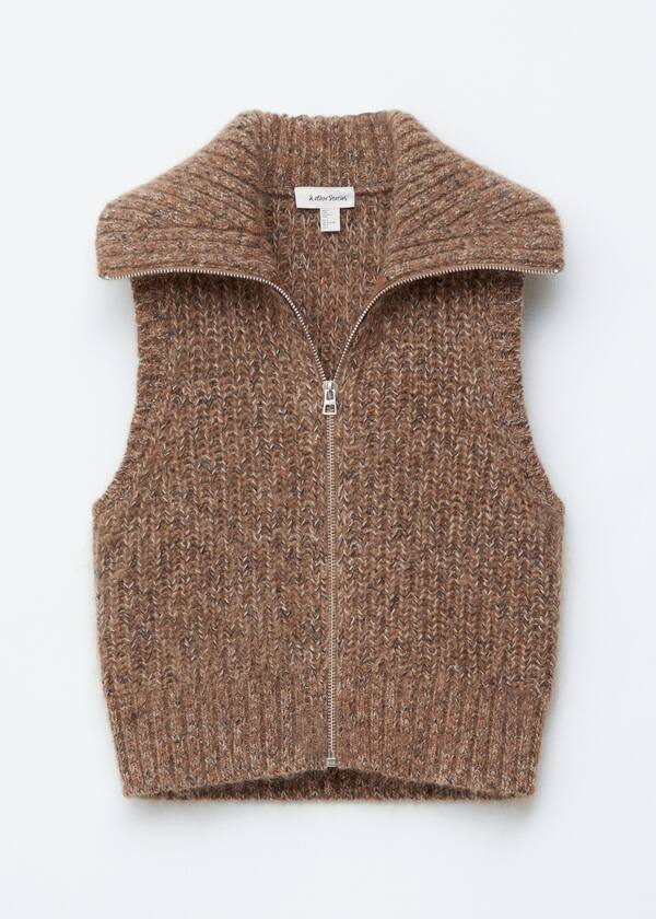 Knitted Zip-Up Vest