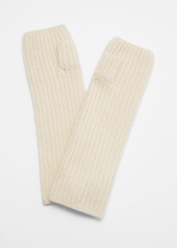 Cashmere-Blend Fingerless Gloves