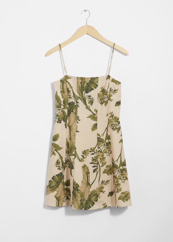 Strappy Linen Mini Dress