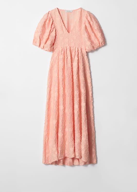 Puff-Sleeve Maxi Dress