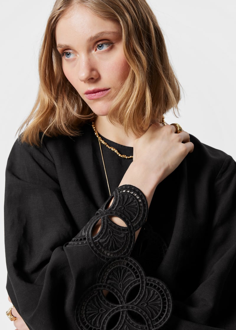 Wide-Sleeve Mini Dress