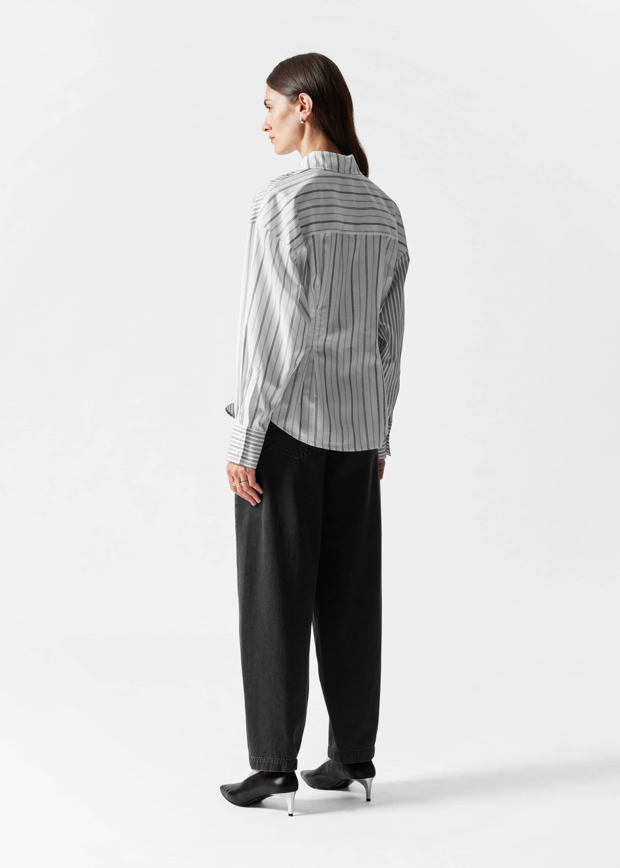 Flap-Pocket Cotton Shirt - White Pinstripe - Lookbook