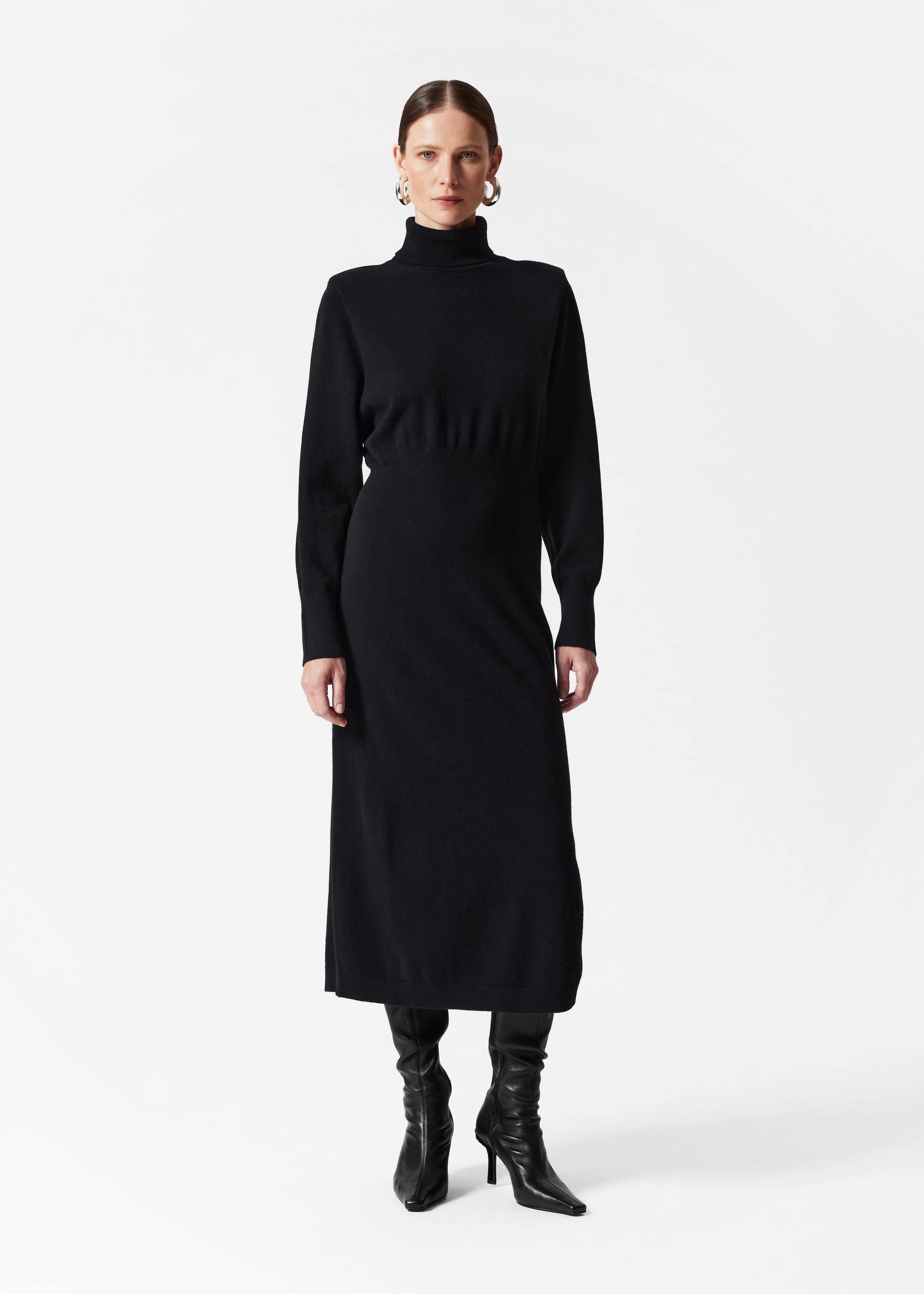 Image of Turtleneck Merino Wool Dress