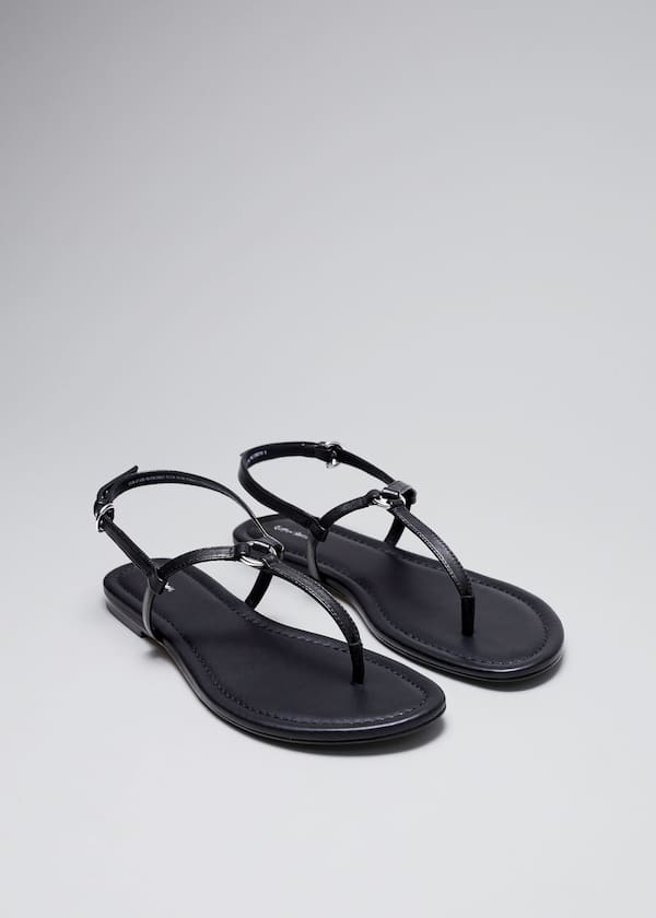 T-bar Leather Sandals
