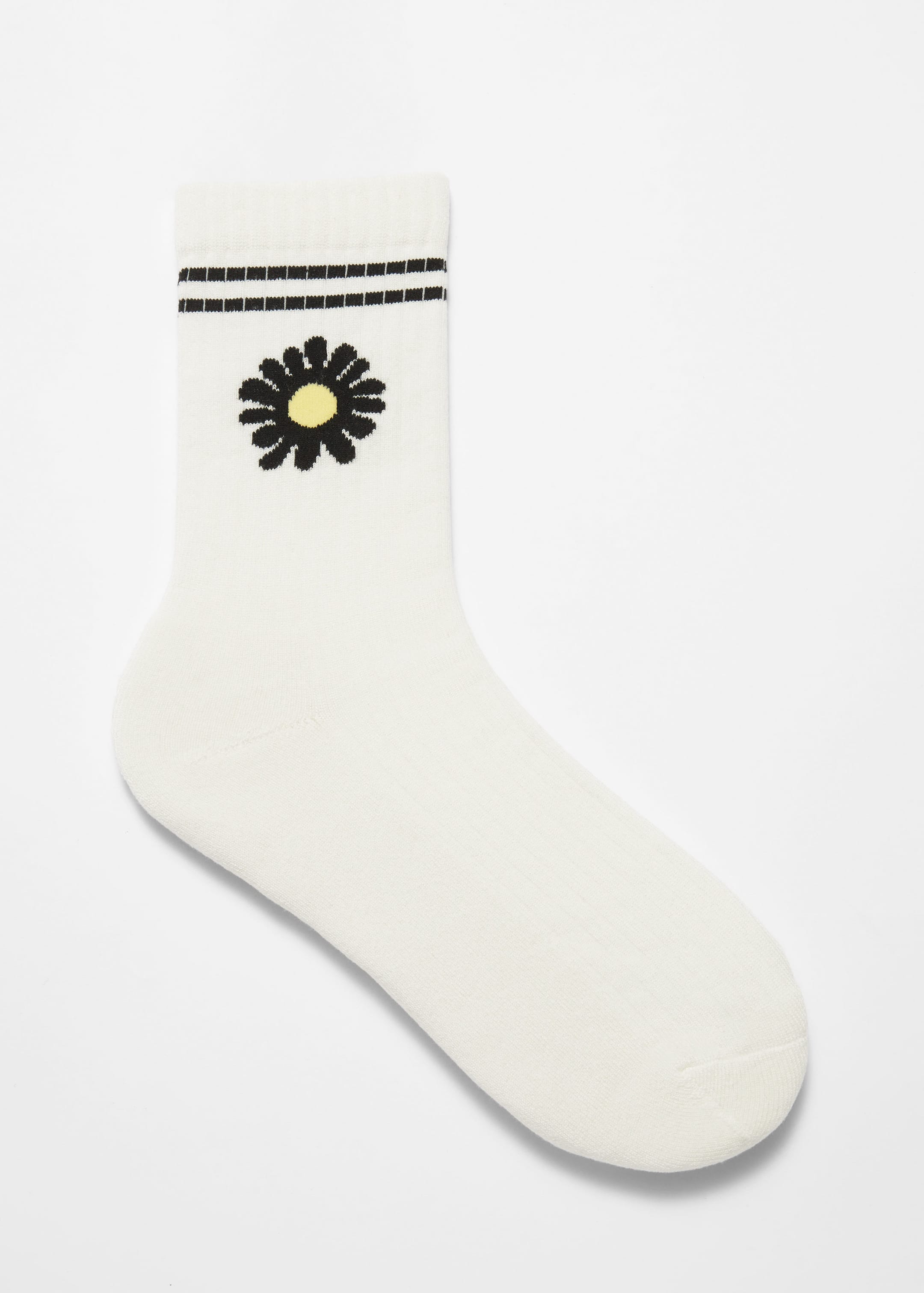 Image of Chaussettes en coton mélangé à motif intarsia