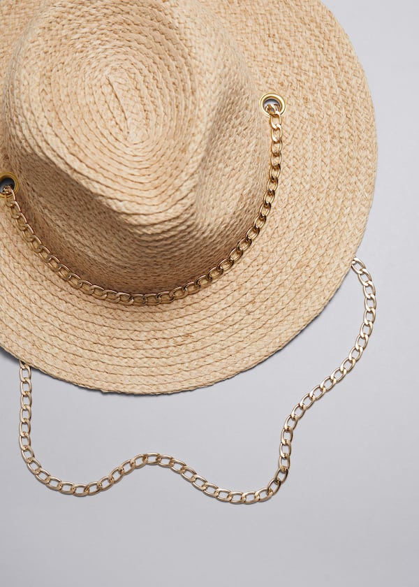 Embellished Straw Hat