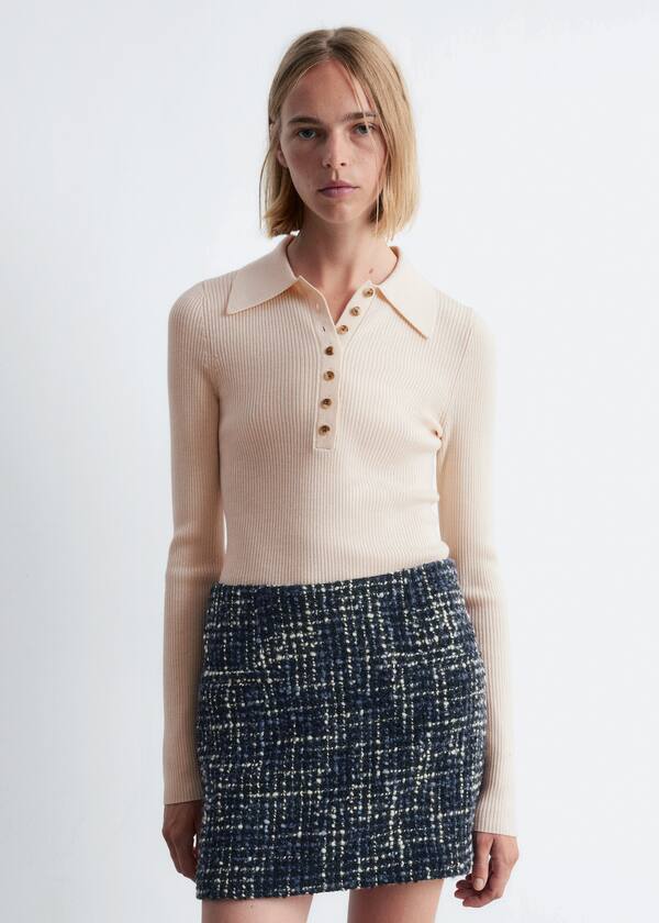 Structured Wool-Blend Mini Skirt