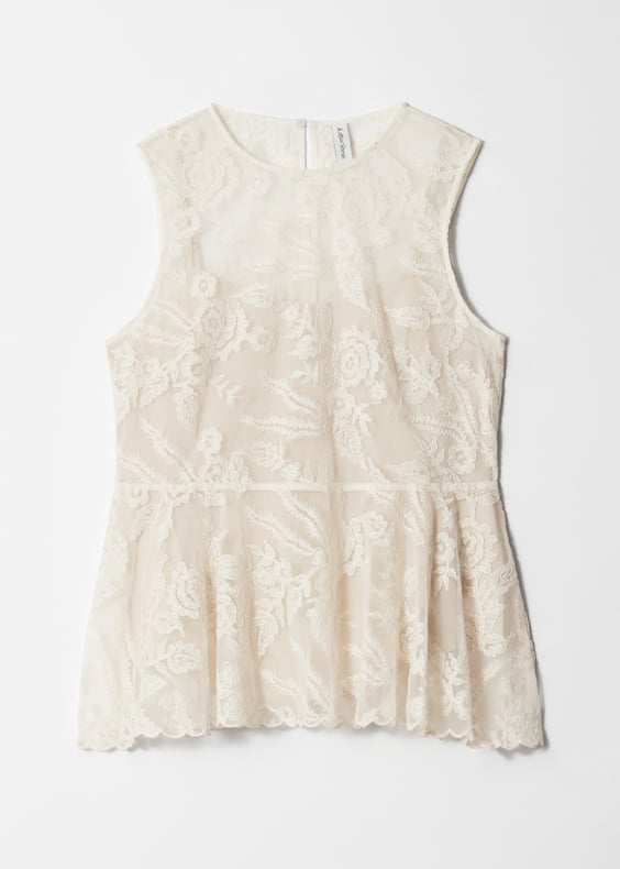 Lace Peplum Top