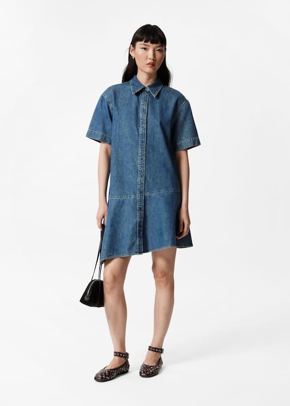 Asymmetrical T-Shirt Denim Dress