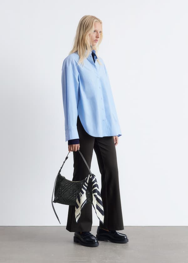 Kick-Flare Jersey Trousers