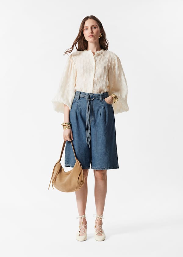 Long Denim Shorts