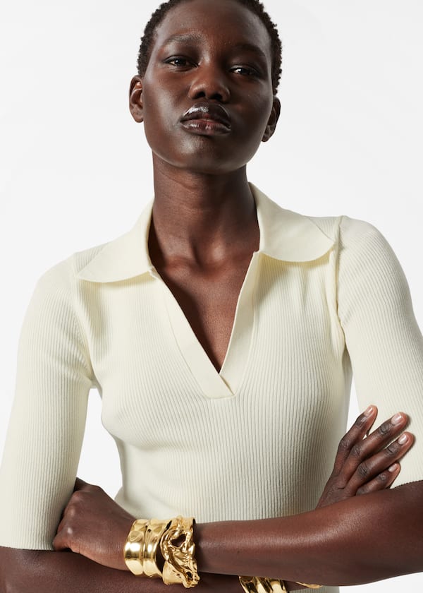 Collared Short-Sleeve Top