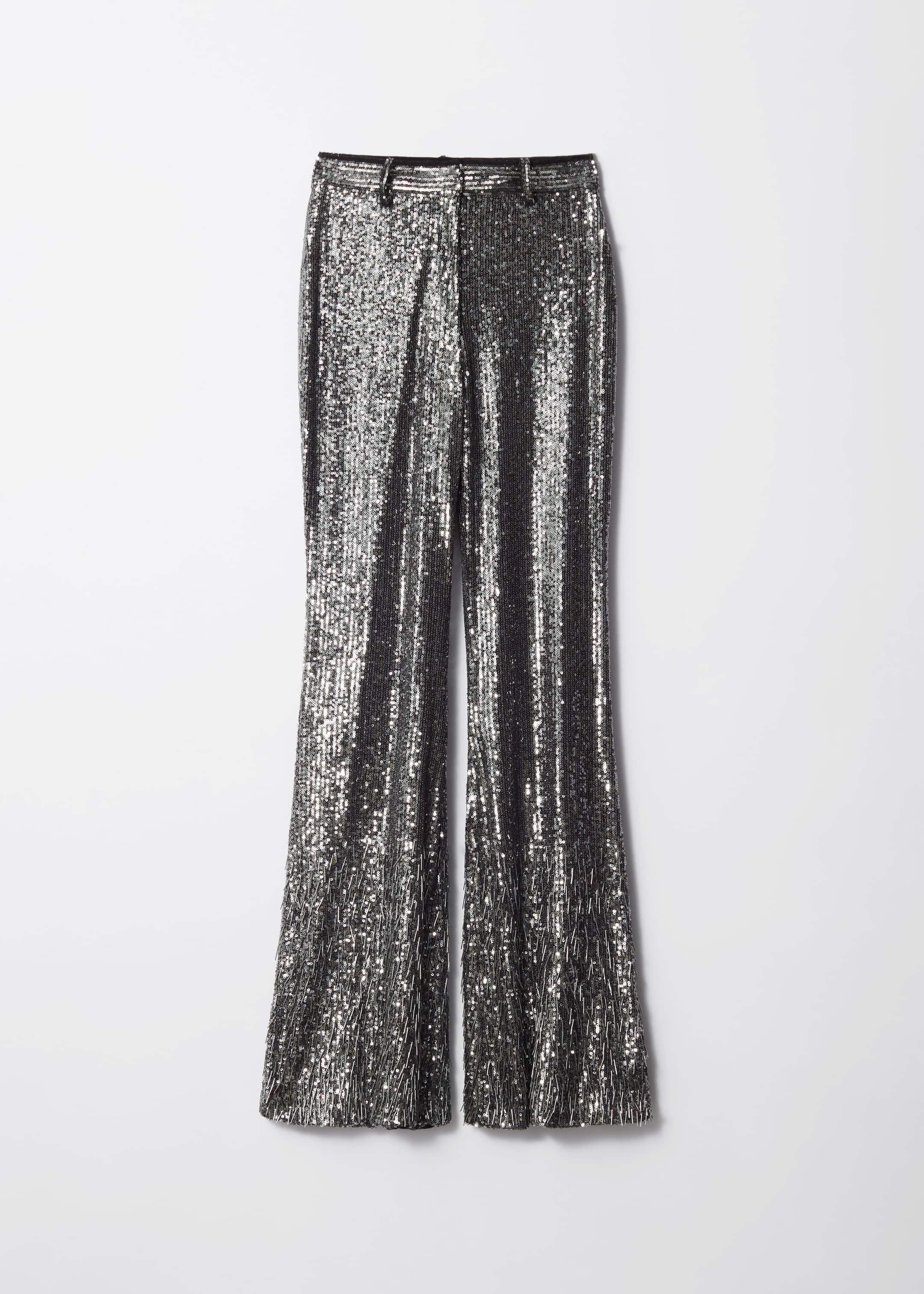 Pantalon évasé à sequins