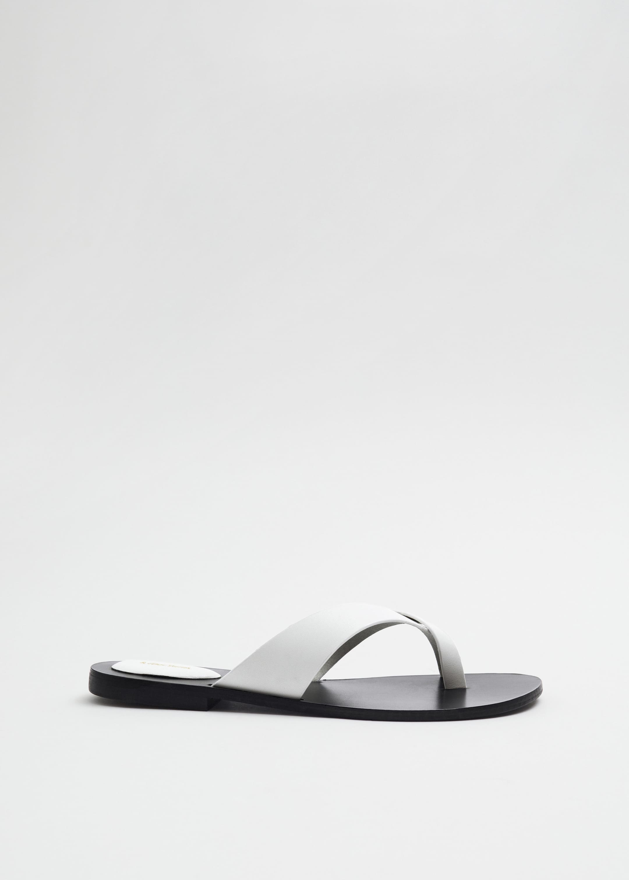 Leather Thong Sandal - Black - Still Life