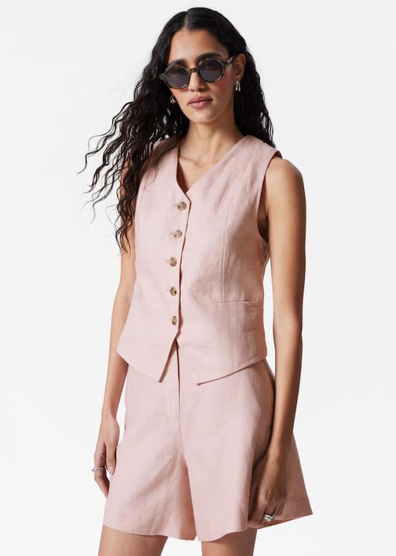 Tailored Linen Vest