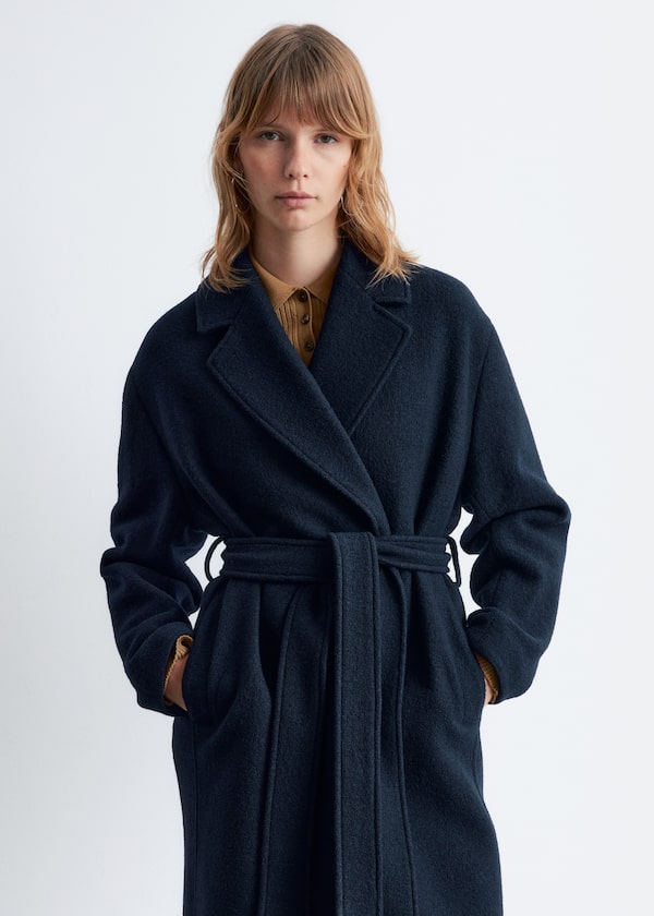 Voluminous Belted Wool Coat