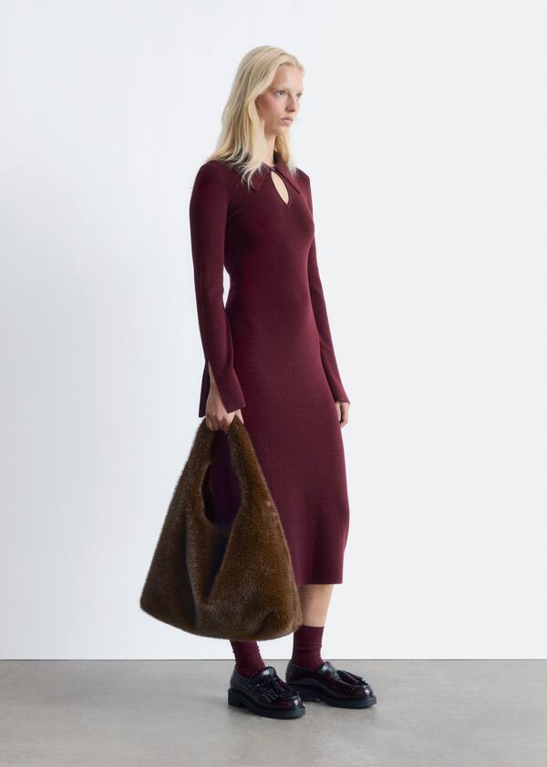Knitted Wool Midi Dress