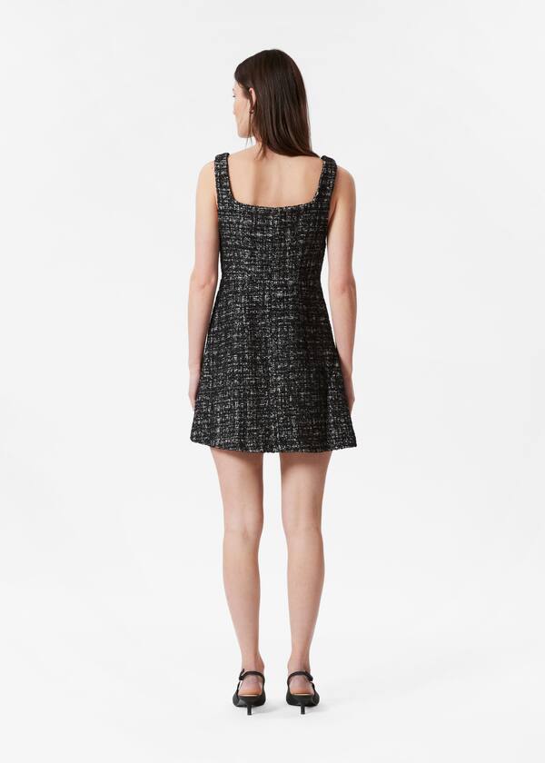 Sleeveless Tweed Mini Dress