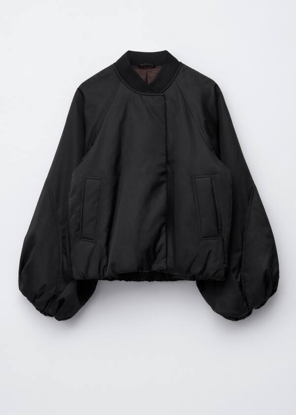Voluminous-Sleeve Bomber Jacket