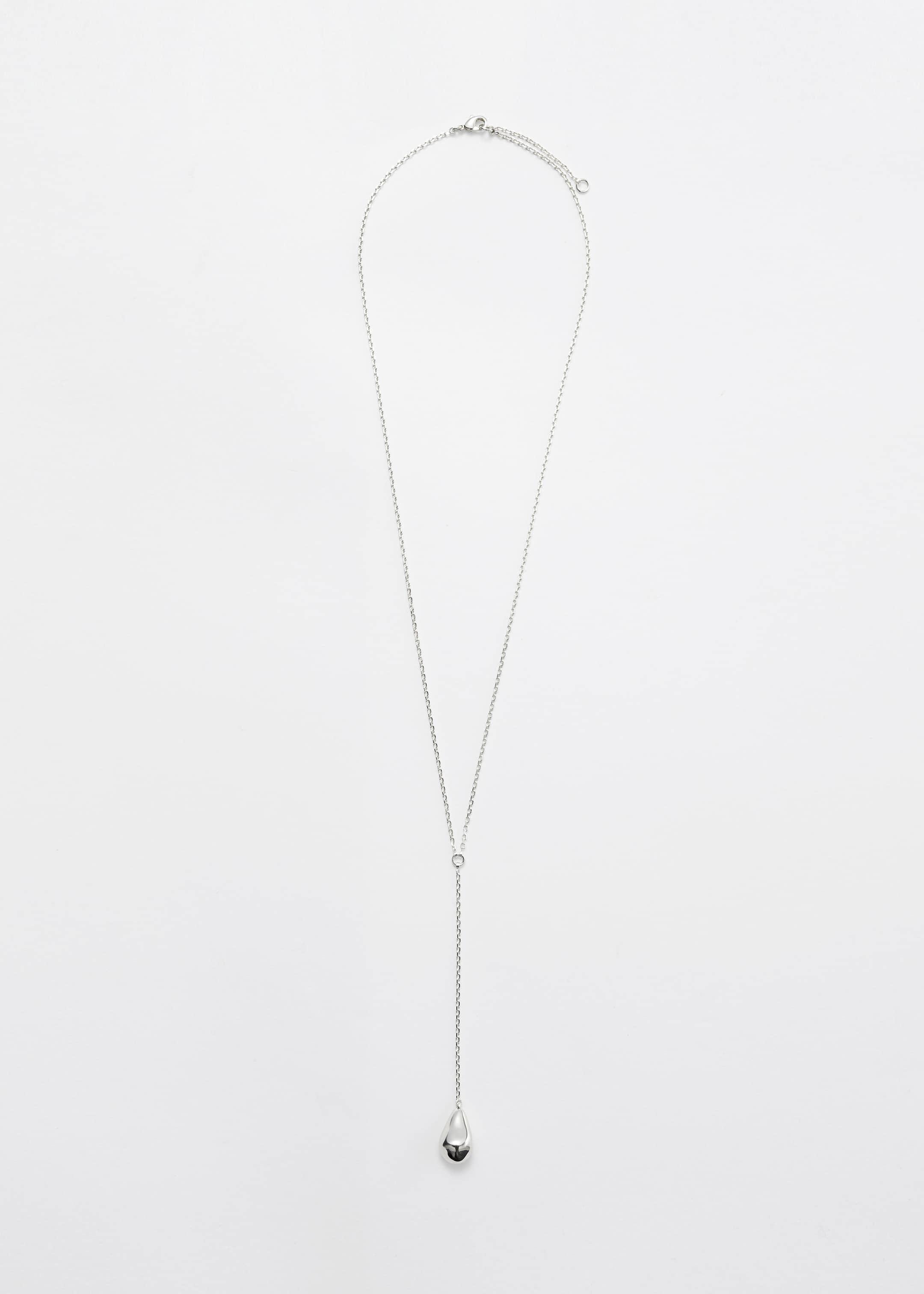 Lariat Drop Necklace - Silver - Still Life