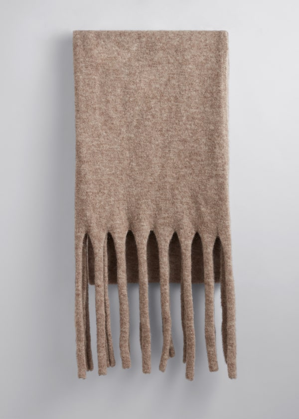 Oversized Wool-Blend Scarf