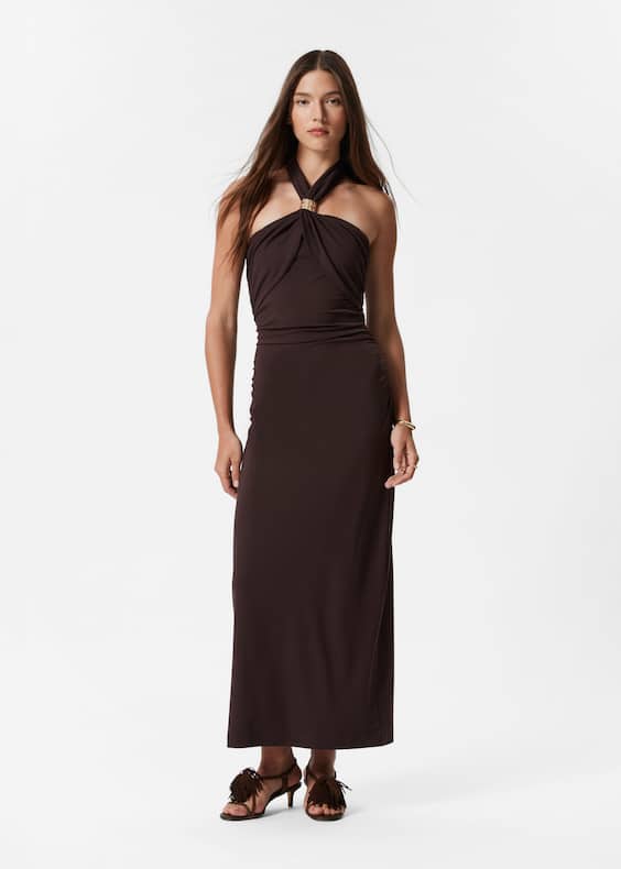Halterneck Midi Dress