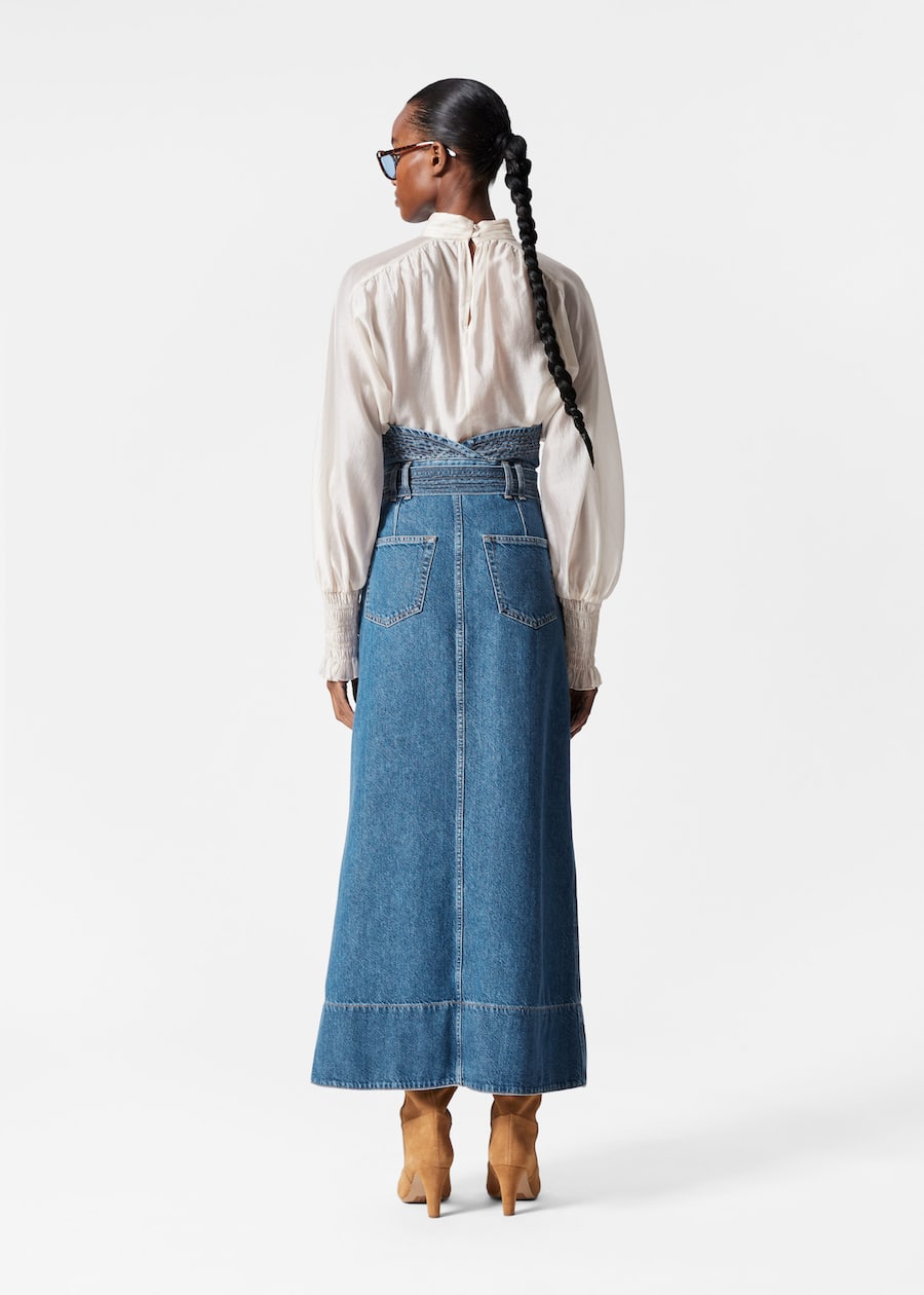 Denim Maxi Skirt