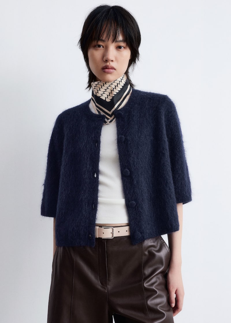 Knitted Mohair-Blend Cardigan