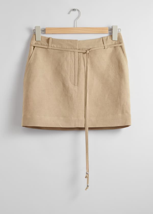 Silk-Blend Mini Skirt