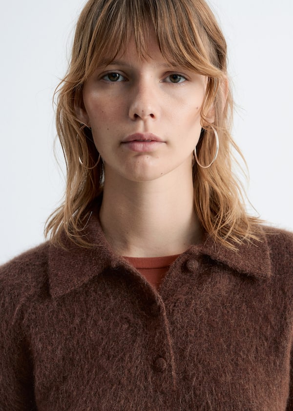 Brushed Knit Polo T-Shirt