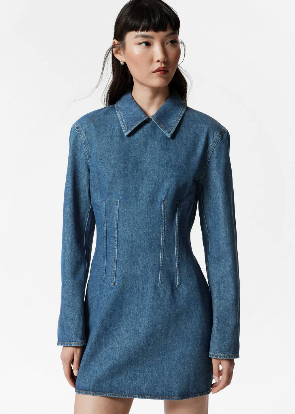 Denim Mini Dress - Blue - Mini dresses - & Other Stories