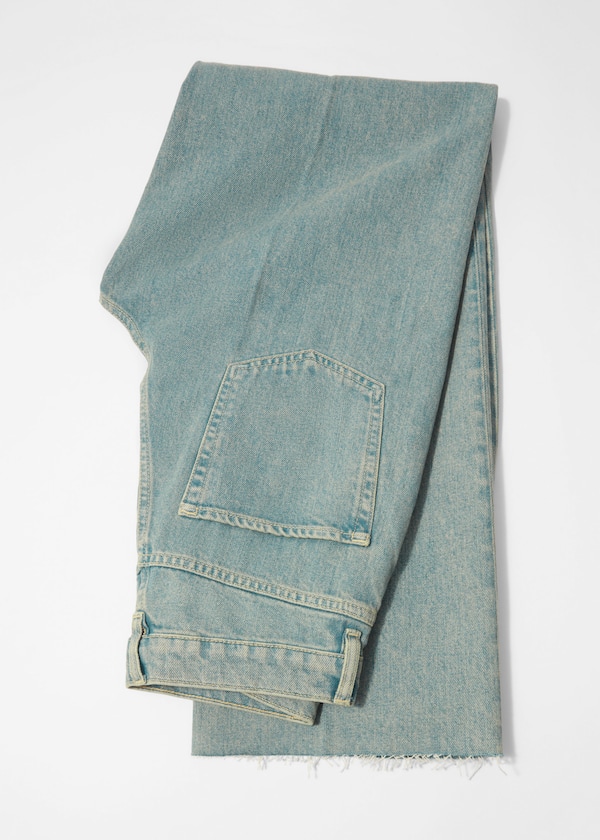 High-Waist Straight-Leg Jeans