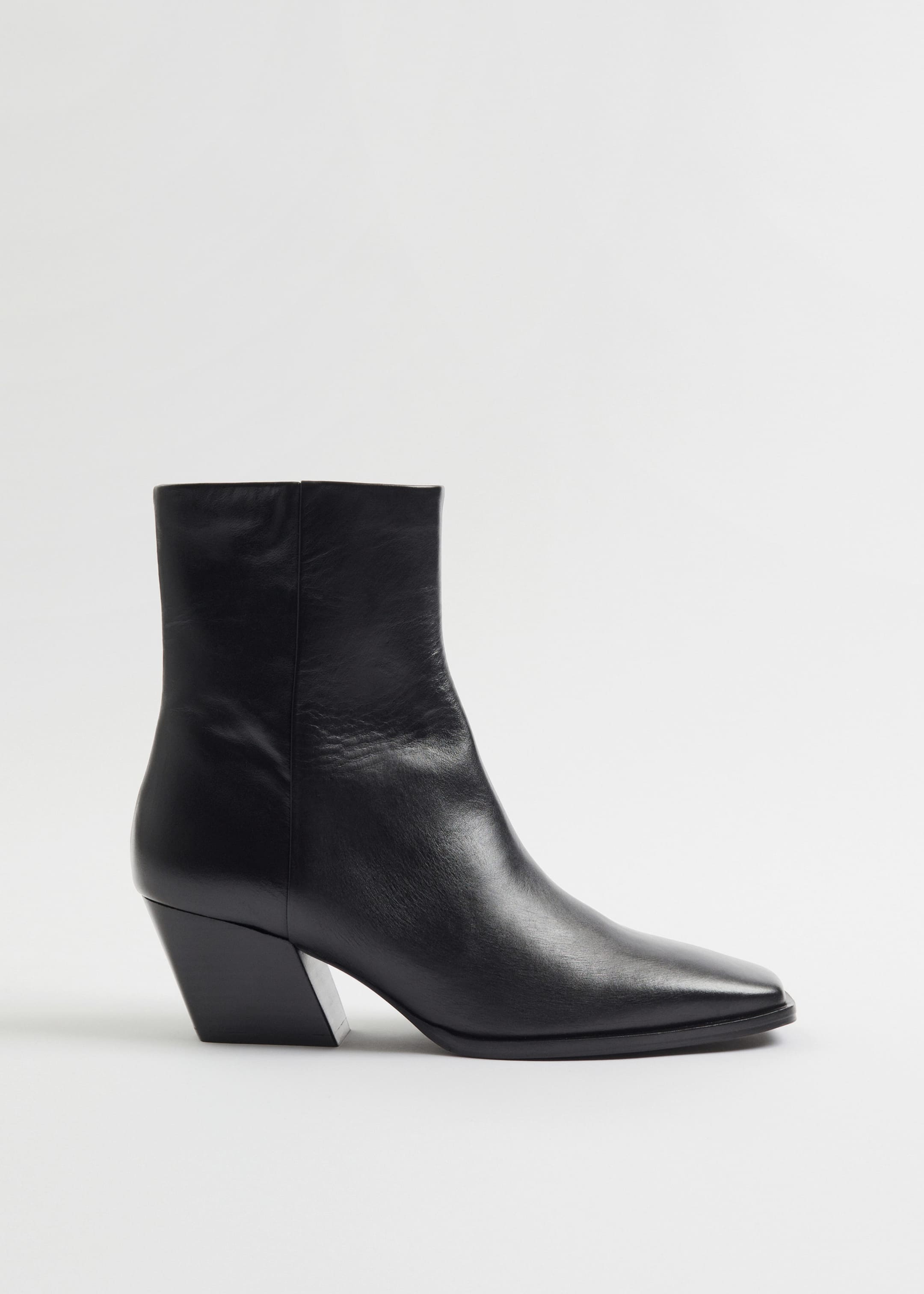 Bottines type western en cuir - Noir - Still Life