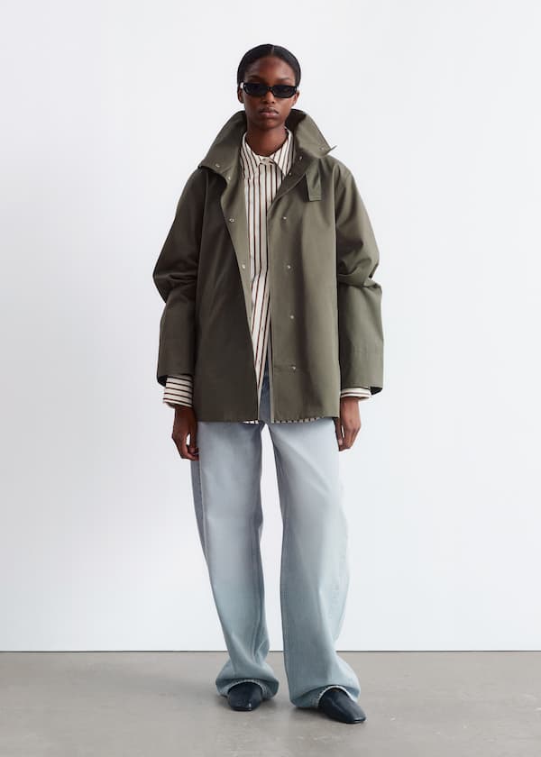 A-line Funnel-Neck Jacket