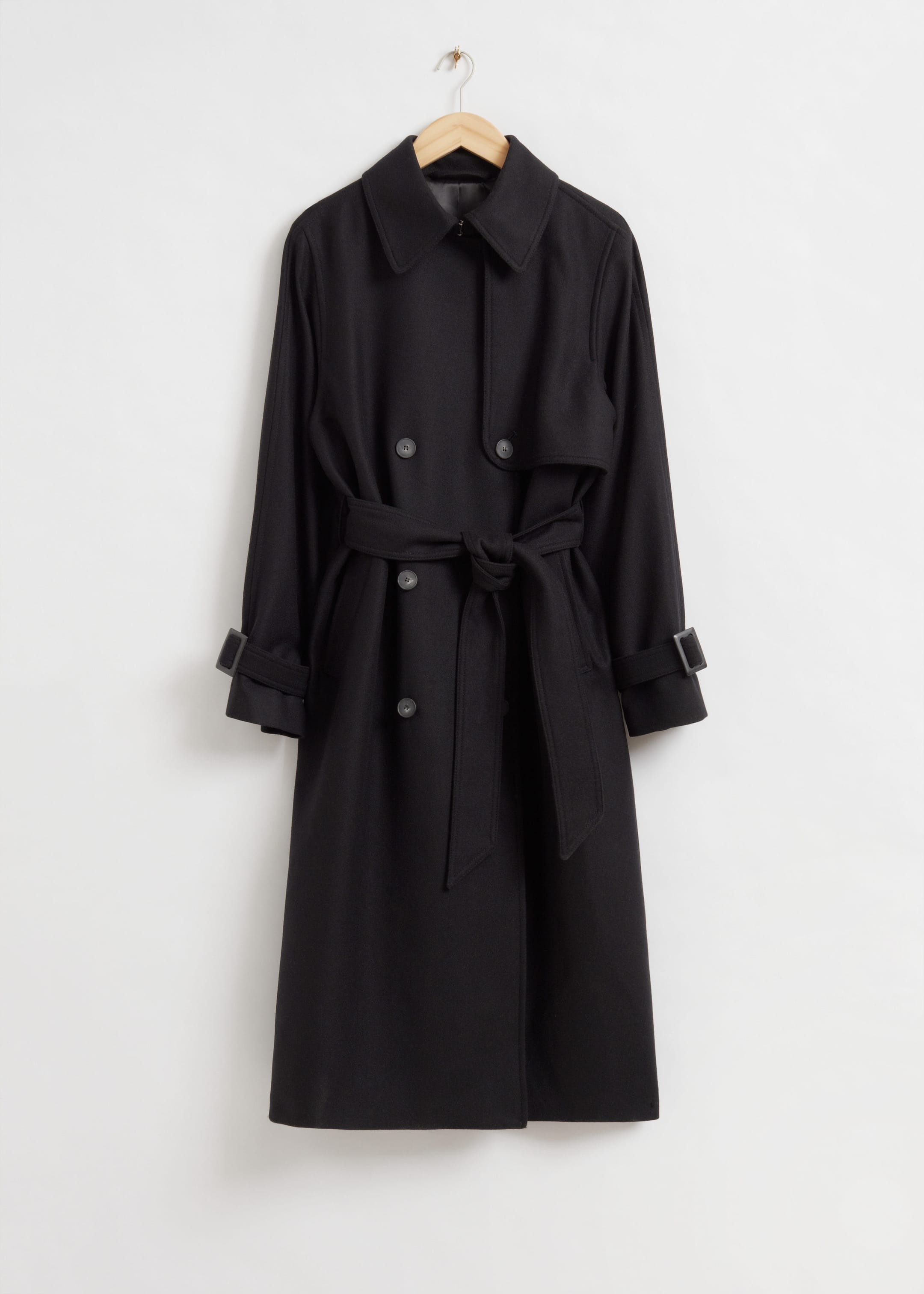 Belted Trench Coat - Black - Still Life