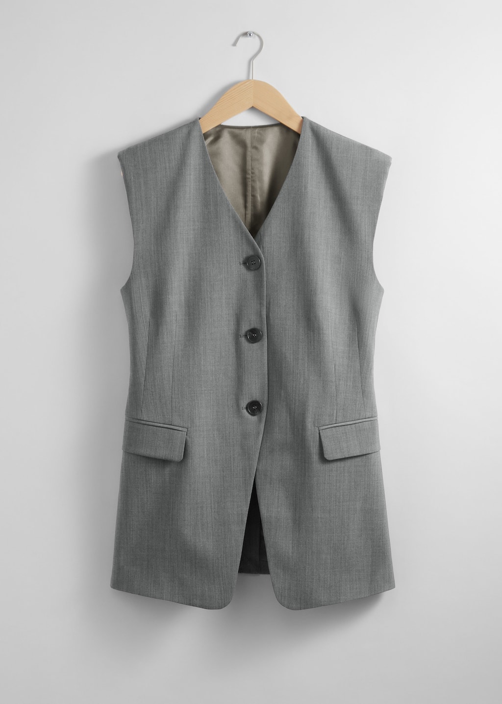 お値下げ　INSCRIRE Wool Short Vest-GRAY 完売 Office Grey Vest – SEESTARZ