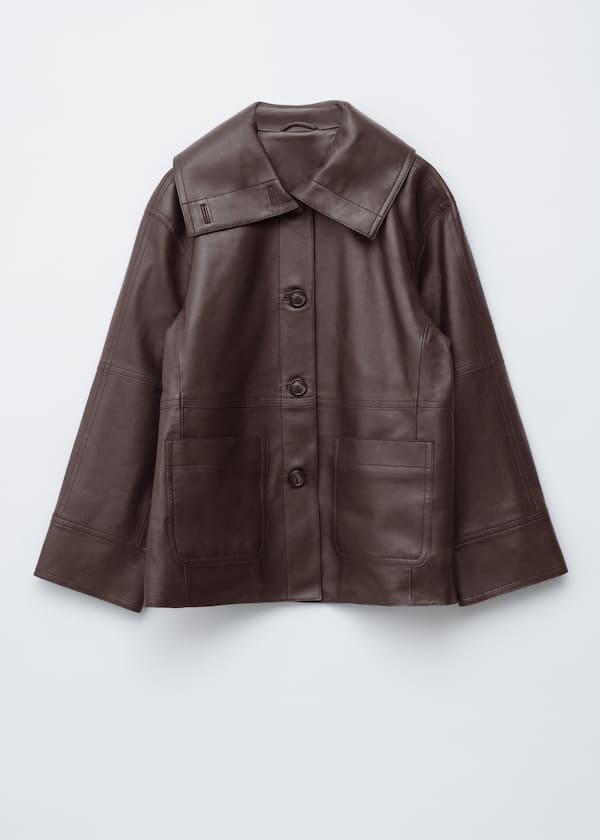 Boxy Nappa Leather Jacket