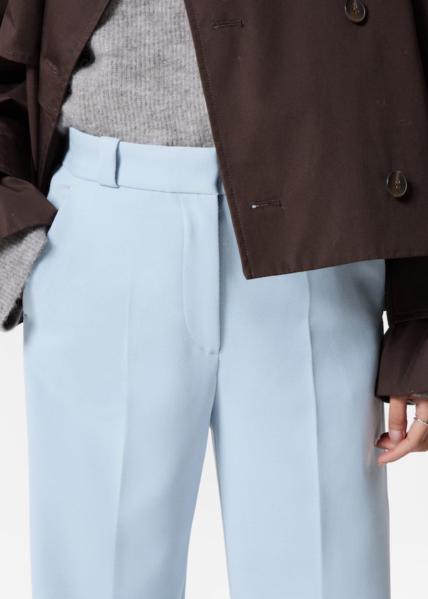 Wide Press-Crease Trousers