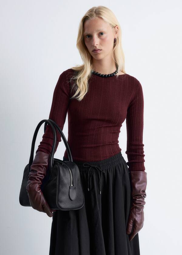 Long Leather Gloves