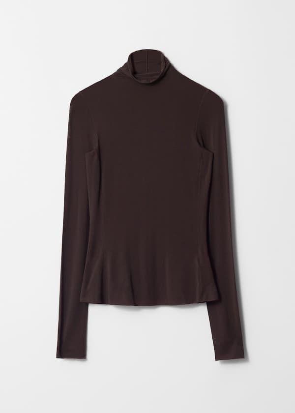 Slim-Fit Turtleneck Top