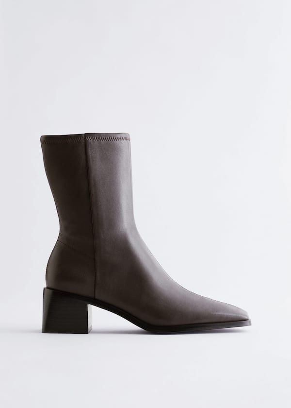 Leather Sock Boots