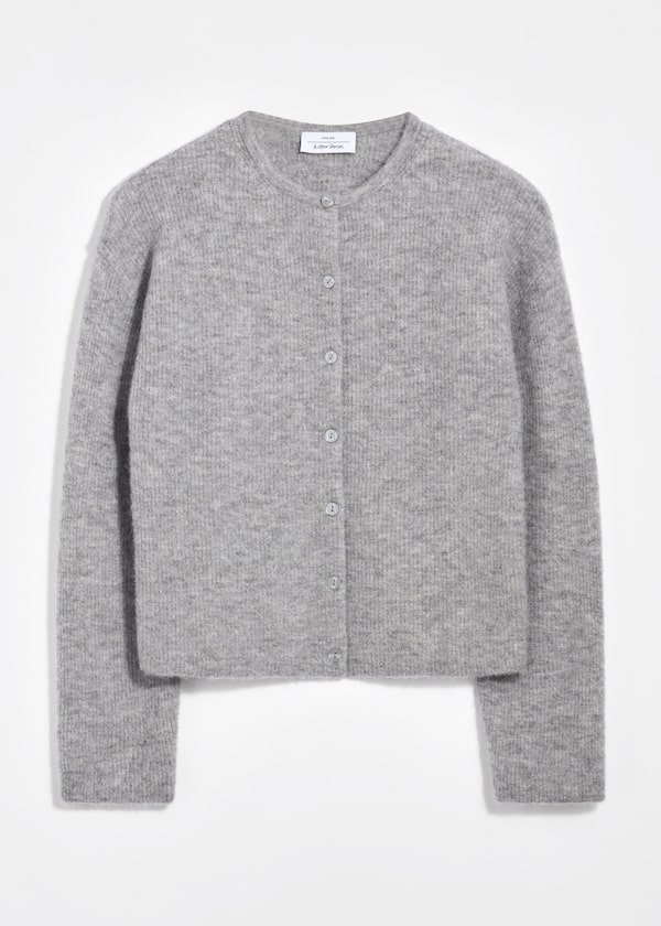 Alpaca-Blend Knitted Cardigan