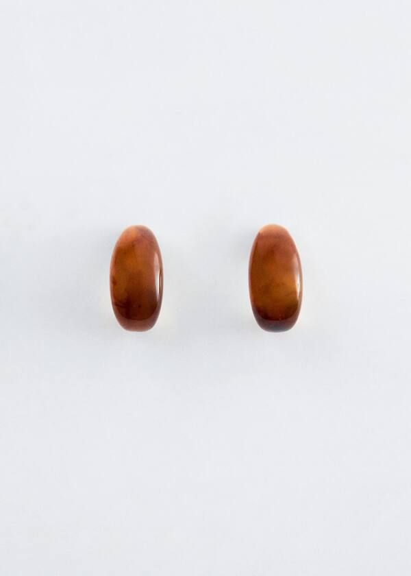 Marbled Dome Earrings
