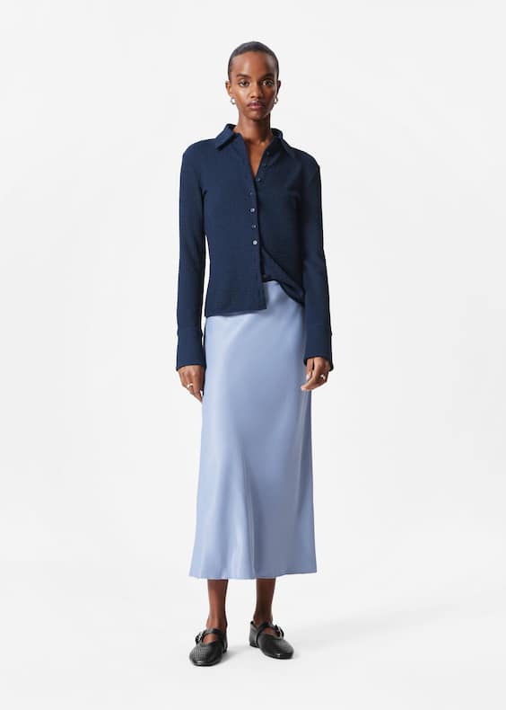 Satin Midi Skirt