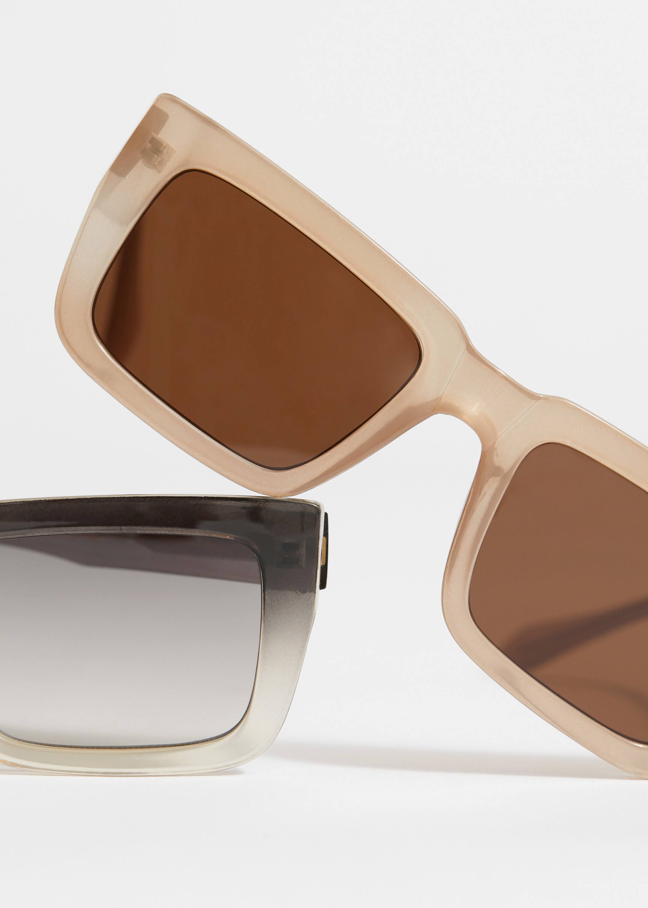 Oversized Square-Frame Sunglasses - Dusty pink - Still Life