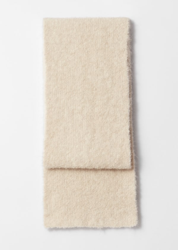Alpaca-Blend Bouclé Scarf