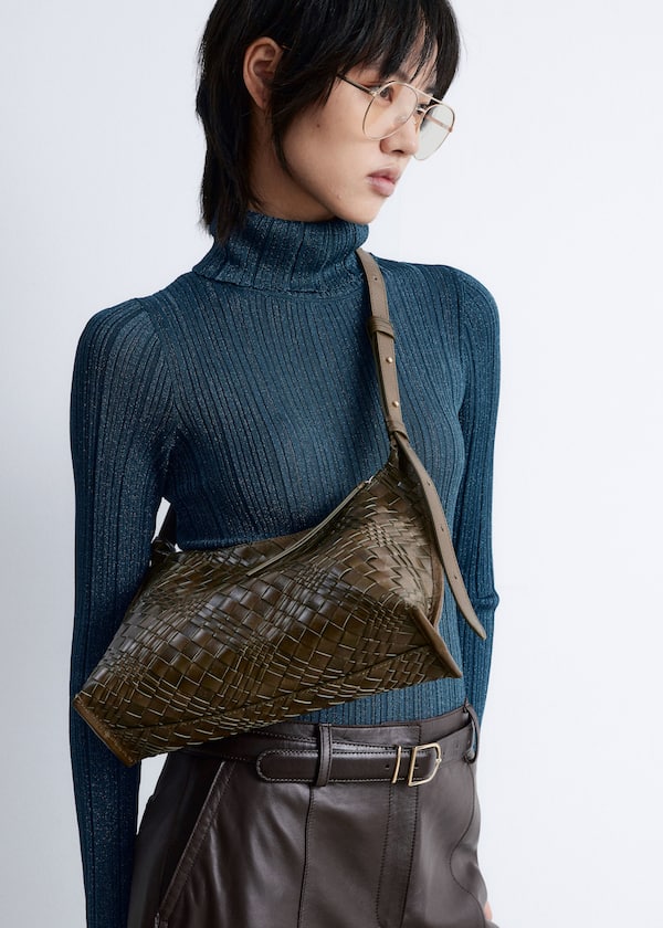 Interwoven Leather Crossbody Bag