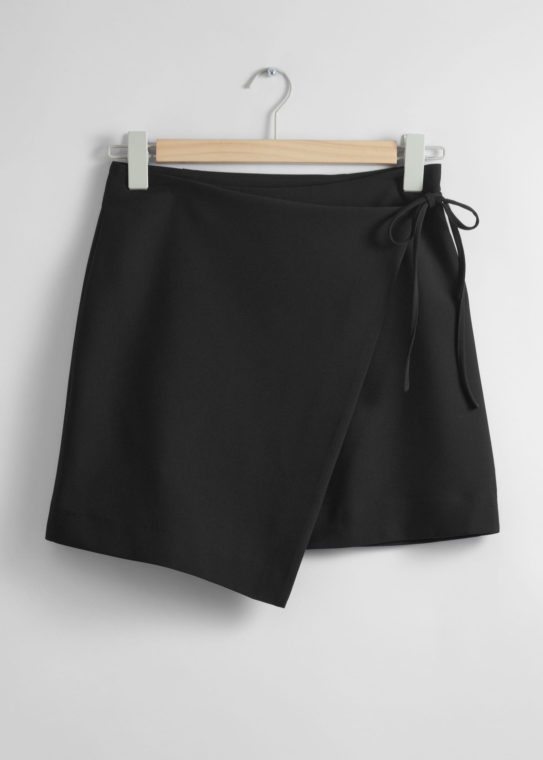 Tailored Mini Wrap Skirt - Beige - Still Life